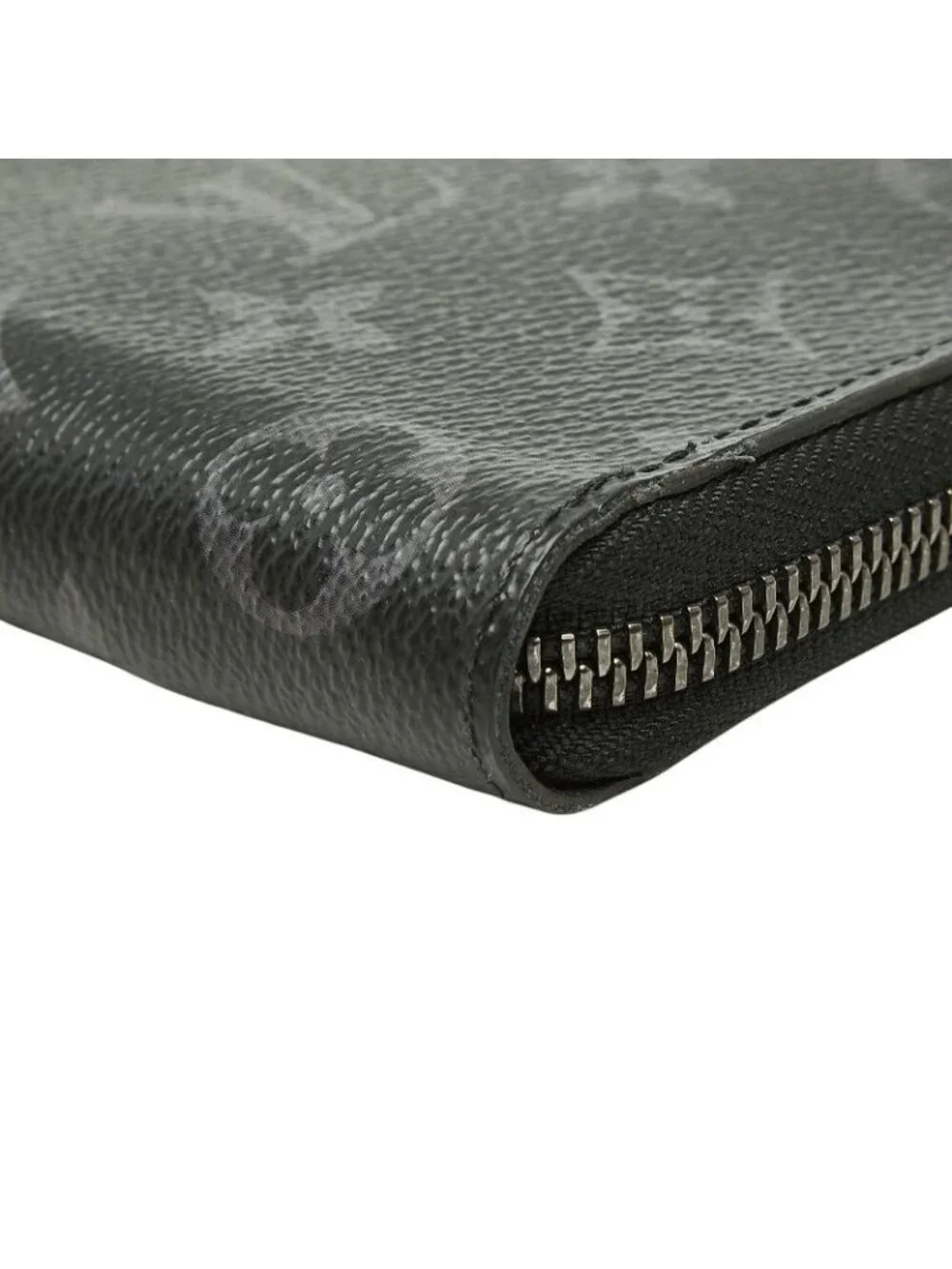Louis Vuitton Monogram Eclipse Zippy Wallet Vertical Zip Around Black Gray